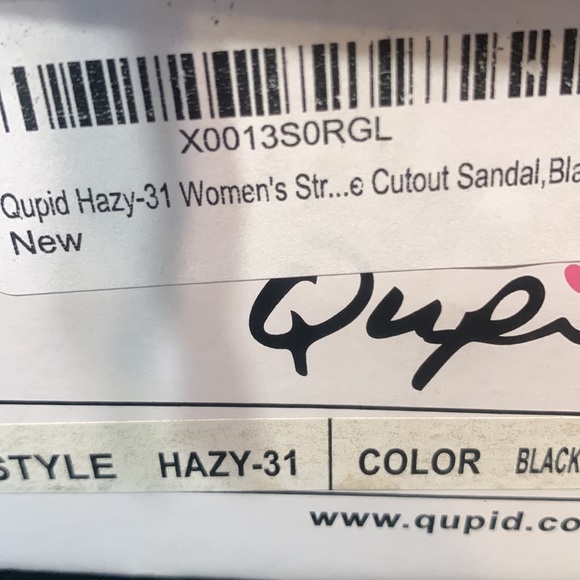 Qupid Black Lizard Suede Sz 7 Sandals ~ NIB - Picture 3 of 8